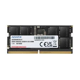ADATA Premier moduł pamięci 16 GB 1 x 16 GB DDR5 262-pin SO-DIMM Korekcja ECC