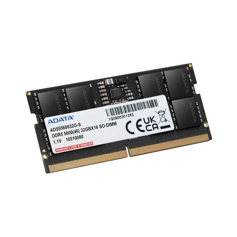 ADATA Premier moduł pamięci 16 GB 1 x 16 GB DDR5 262-pin SO-DIMM Korekcja ECC