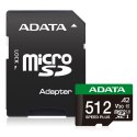 Karta pamięci MEMORY MICRO SDXC 512GB UHS-I ADATA UD512GUI3V30A2SP-RA1