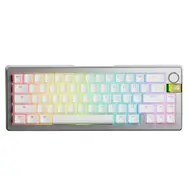 Klawiatura Glorious GMMK 3 Pro HE Wireless 65% Custom Gaming-Tastatur - Pre-Built, ANSI (USA), Fox HE Switches, srebrna