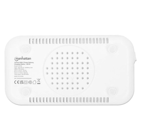 Manhattan 102766 ładowarka do urządzeń przenośnych Telefon komórkowy, Smartfon, Tablet Biały, Szary Prąd przemienny Szybkie łado