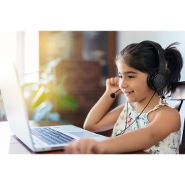Kensington K33065WW słuchawki/zestaw słuchawkowy Przewodowa Opaska na głowę Biuro/centrum telefoniczne USB Typu-A Czarny