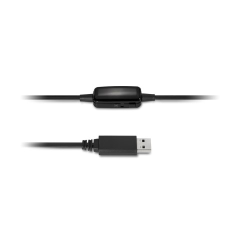 Kensington K33065WW słuchawki/zestaw słuchawkowy Przewodowa Opaska na głowę Biuro/centrum telefoniczne USB Typu-A Czarny