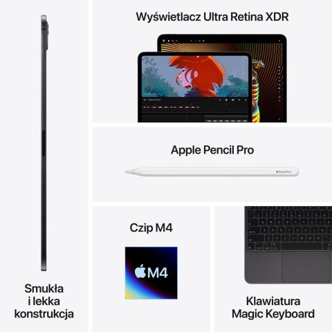 Apple iPad Pro Apple M 512 GB 27,9 cm (11") 8 GB Wi-Fi 6E (802.11ax) iPadOS 17 Czarny