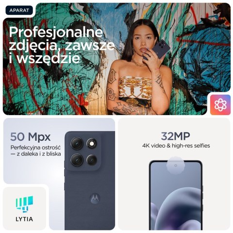 Smartfon Motorola moto g86 5G 16,9cm (6.67") Dual SIM Android 15 USB Type-C 8GB 256GB 5200mAh Ciemny Niebieski