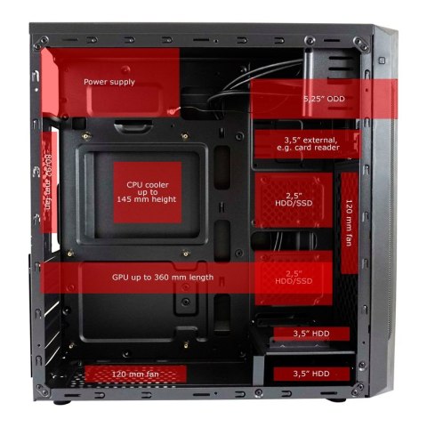 LC-Power 7040B Midi Tower Czarny