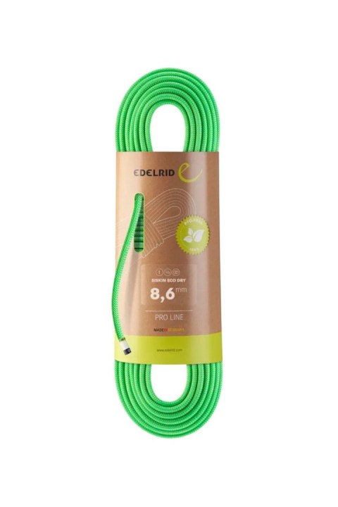 Lina siskin eco dry 8,6mm 60m-neon green EDELRID