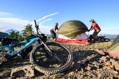 MSR Hubba Hubba Bikepack 2 os. Zielony, Czerwony, Biały Namiot trójkątny