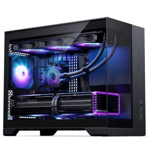 PHANTEKS XT V3 PC-Gehäuse, Mini-Gehäuse, mATX, Tempered Glass - inklusive 3x 120-mm-Lüfter,schwarz