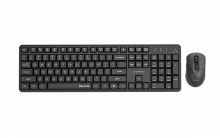 GEMBIRD BEZPRZEWODOWY ZESTAW KLAWIATURY + MYSZ SILENT KEY PRO BUSINESS, CZARNY, UKŁAD US