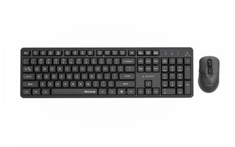 GEMBIRD BEZPRZEWODOWY ZESTAW KLAWIATURY + MYSZ SILENT KEY PRO BUSINESS, CZARNY, UKŁAD US