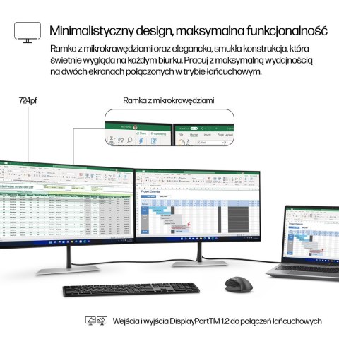MONITOR HP LED 23,8"S7 Pro 724pf (8X530AA) 100Hz
