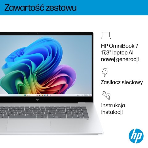 HP OmniBook 7 17-dc0219nw Ultra 5 226V 17.3"FHD Touch IPS 400nits Glare 16GB LPDDR5X SSD1TB Arc 130V Cam 5MP+IR 83Wh Win11 Ice S