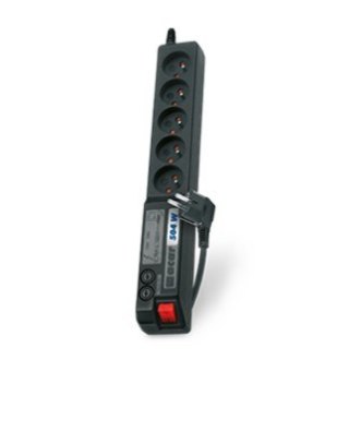 Listwa przeciwprzepięciowa Acar 504WF EMI/RFI (3m ; czarny)