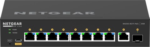 Switch Netgear M4250-9G1F (GSM4210PD) 10p PoE 110W (PoE+: 8p) Managed Gigabit