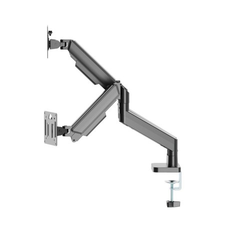 GEMBIRD BIURKOWE RAMIĘ/UCHWYT NA DWA MONITORY (REGULOWANE) 17"-32", OBCIĄŻENIE DO 10KG, KOLOR CZARNY