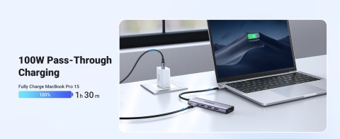 Ugreen Adapter HUB CM511 USB-C do HDMI, 3x USB-A 3.0, SD/TF