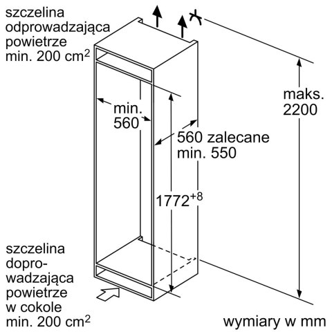 Chłodziarko-zamrażarka BOSCH KIV87NSE0