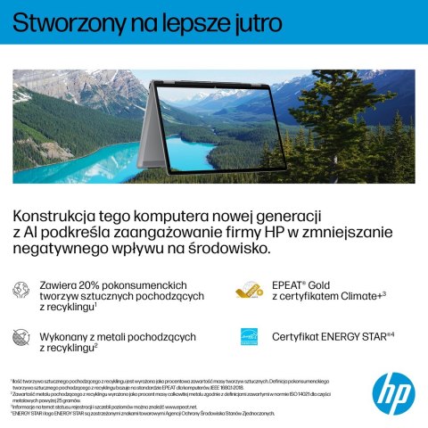HP OmniBook X Flip 2in1 14-fk0020nw Ryzen AI 5 340 14"2K OLED 300nits LBL Glosy 16GB LPDDR5x SSD512 Radeon 840M Cam5MP+IR 59Wh W