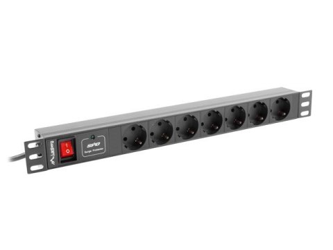 Listwa zasilająca Lanberg PDU-07F-0200-BK (2m; kolor czarny)