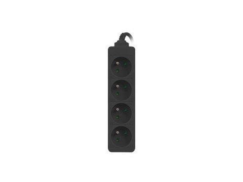 Przedłużacz Lanberg PS0-04E-0100-IEC-BK (1m; kolor czarny)