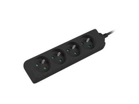 Przedłużacz Lanberg PS0-04E-0100-IEC-BK (1m; kolor czarny)