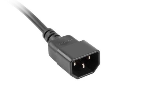 Przedłużacz Lanberg PS0-04E-0100-IEC-BK (1m; kolor czarny)