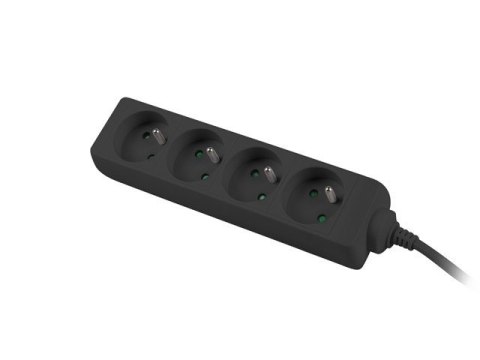 Przedłużacz Lanberg PS0-04E-0100-IEC-BK (1m; kolor czarny)