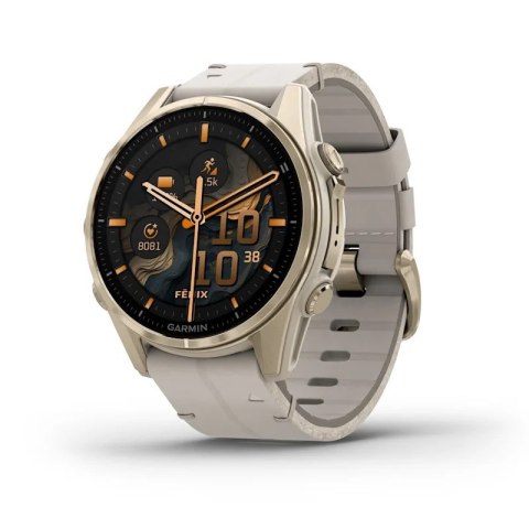 Zegarek sportowy Garmin Fenix 8 AMOLED Sapphire 43mm Soft Gold/Limestone