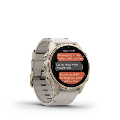 Zegarek sportowy Garmin Fenix 8 AMOLED Sapphire 43mm Soft Gold/Limestone