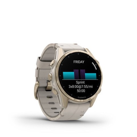 Zegarek sportowy Garmin Fenix 8 AMOLED Sapphire 43mm Soft Gold/Limestone