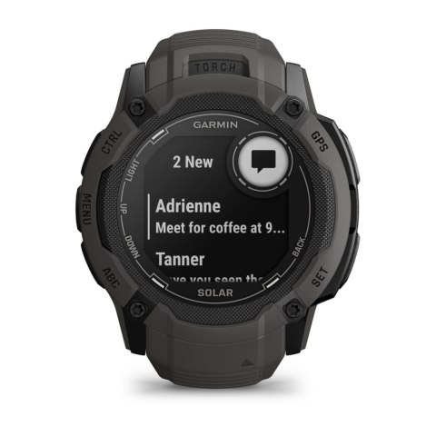 Zegarek sportowy Garmin Instinct 2X Solar MIP 50mm Graphite