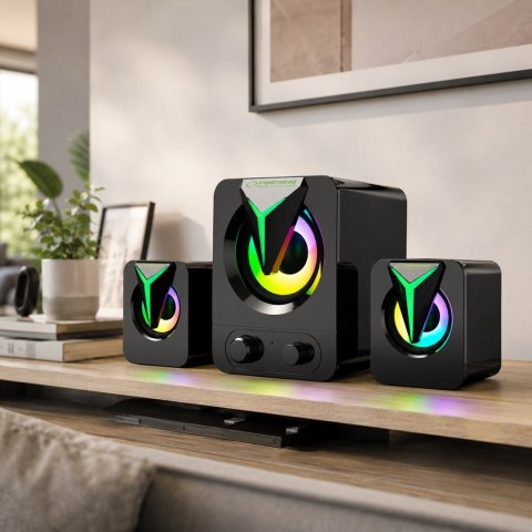 ESPERANZA GŁOŚNIKI 2.1 USB LED RAINBOW SOPRANO EGS107