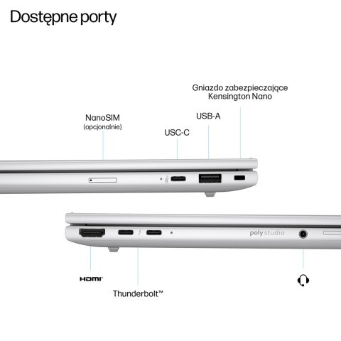 HP EliteBook 8 G1i Ultra 7 255U 14.0"WUXGA IPS 400nits Eye Ease AG 24GB DDR5 5600 SSD512 Arc Cam 5Mpx 62Wh W11Pro Srebrny lodowi
