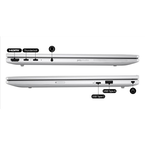 HP EliteBook 8 G1i Ultra 7 255U 14.0"WUXGA IPS 400nits Eye Ease AG 24GB DDR5 5600 SSD512 Arc Cam 5Mpx 62Wh W11Pro Srebrny lodowi