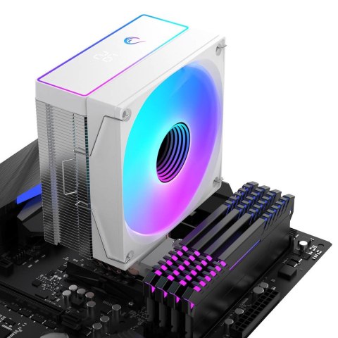 RAMPAGE CHŁODZENIE PROCESORA OCTAGON B70 120MM ARGB WYŚWIETLACZ TEMPERATURY WHITE
