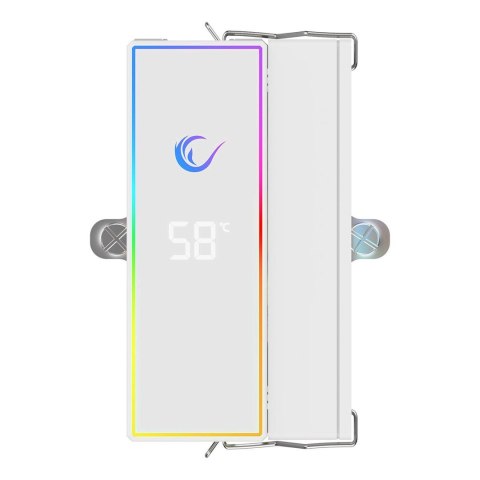 RAMPAGE CHŁODZENIE PROCESORA OCTAGON B70 120MM ARGB WYŚWIETLACZ TEMPERATURY WHITE