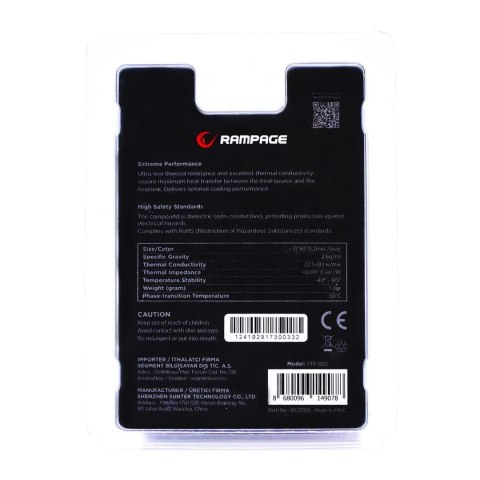RAMPAGE TERMOPAD XTP-002 31×50×02MM PTM