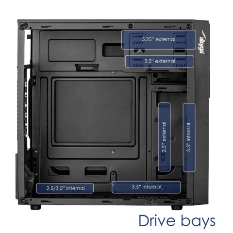 AKYGA OBUDOWA MICRO TOWER ATX PORT USB C AK19BK