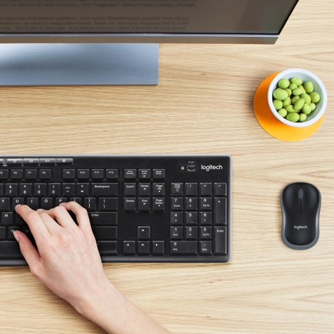 Klawiatura membranowa Logitech MK270 920-004508 (USB (Radio 2.4 GHz); kolor czarny) (OUTLET)