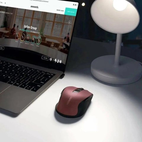 Mysz optyczna Ugreen MU006 bezprzewodowa USB 2.4GHz / Bluetooth 5.0 4000 DPI - czerwona