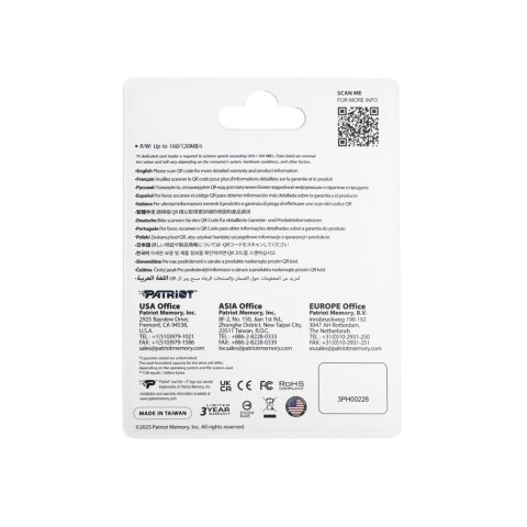 Patriot EP DDR200 Micro SDXC 256GB 160/120 MB/s U3