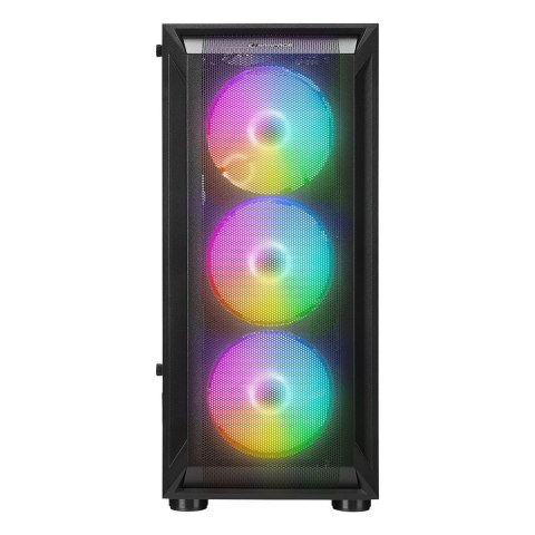 RAMPAGE OBUDOWA PC Z OKNEM SHIVA 4X WENTYLATOR 120MM RAINBOW BLACK