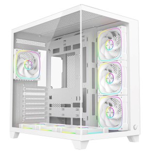 RAMPAGE OBUDOWA PC ZE SZKŁEM HARTOWANYM SEALITE 7X WENTYLATOR ARGB PWM WHITE