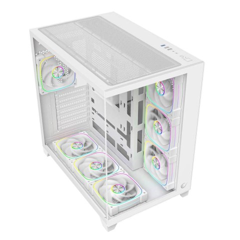 RAMPAGE OBUDOWA PC ZE SZKŁEM HARTOWANYM SEALITE 7X WENTYLATOR ARGB PWM WHITE