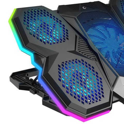 RAMPAGE PODSTAWKA CHŁODZĄCA POD LAPTOP AD-RC14 9-17" RGB