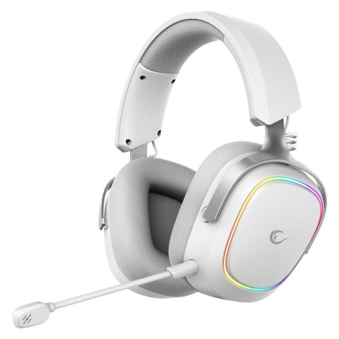 RAMPAGE SŁUCHAWKI BEZPRZEWODOWE NAUSZNE RETSU BT 2.4G RGB WHITE