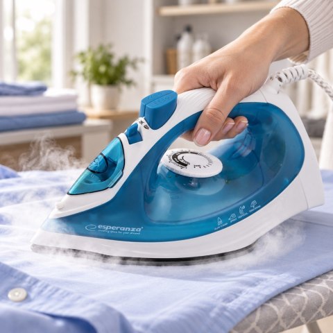 Żelazko parowe Esperanza Ceramic EHI002 (2200W; kolor niebieski)