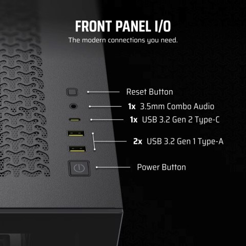 Obudowa Corsair 3500X RSR ARGB Tempered Glass Mid-Tower, Black