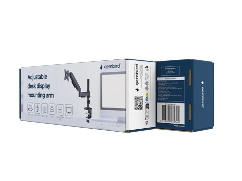 GEMBIRD BIURKOWE REGULOWANE RAMIĘ/UCHWYT NA MONITOR 17-32 OBCIĄŻENIE DO 9 KG